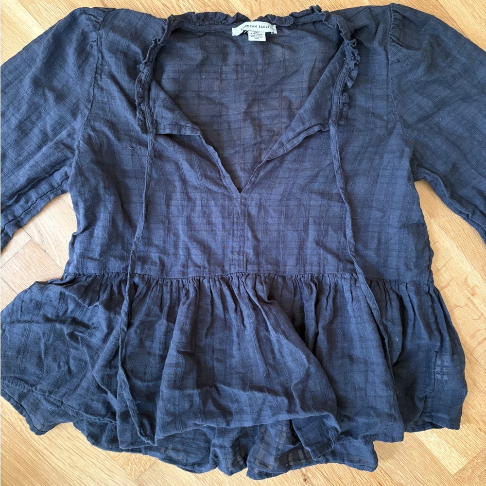 American Eagle Outfitters Linen Top